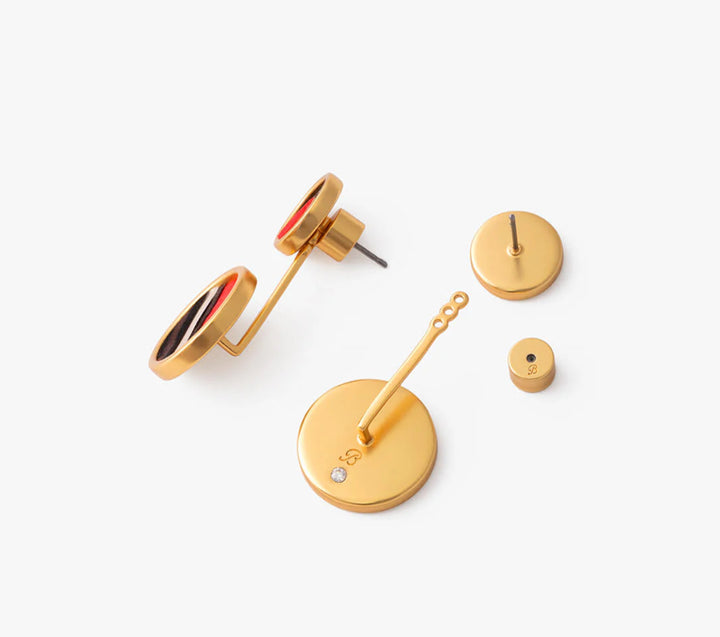 Brackish Hazel Bezel Jacket Earring