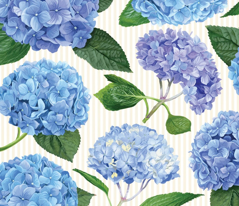 Brook Isle Hydrangea Striped Paper Placements- Set of 20