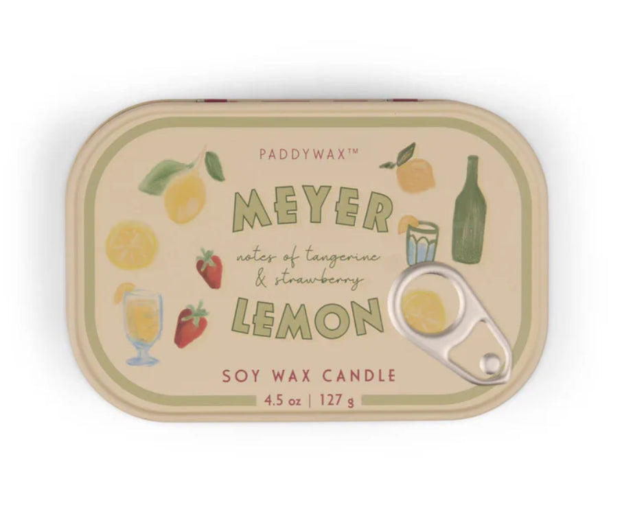Paddywax Bistro 4.5oz Meyer Lemon Tin Candle