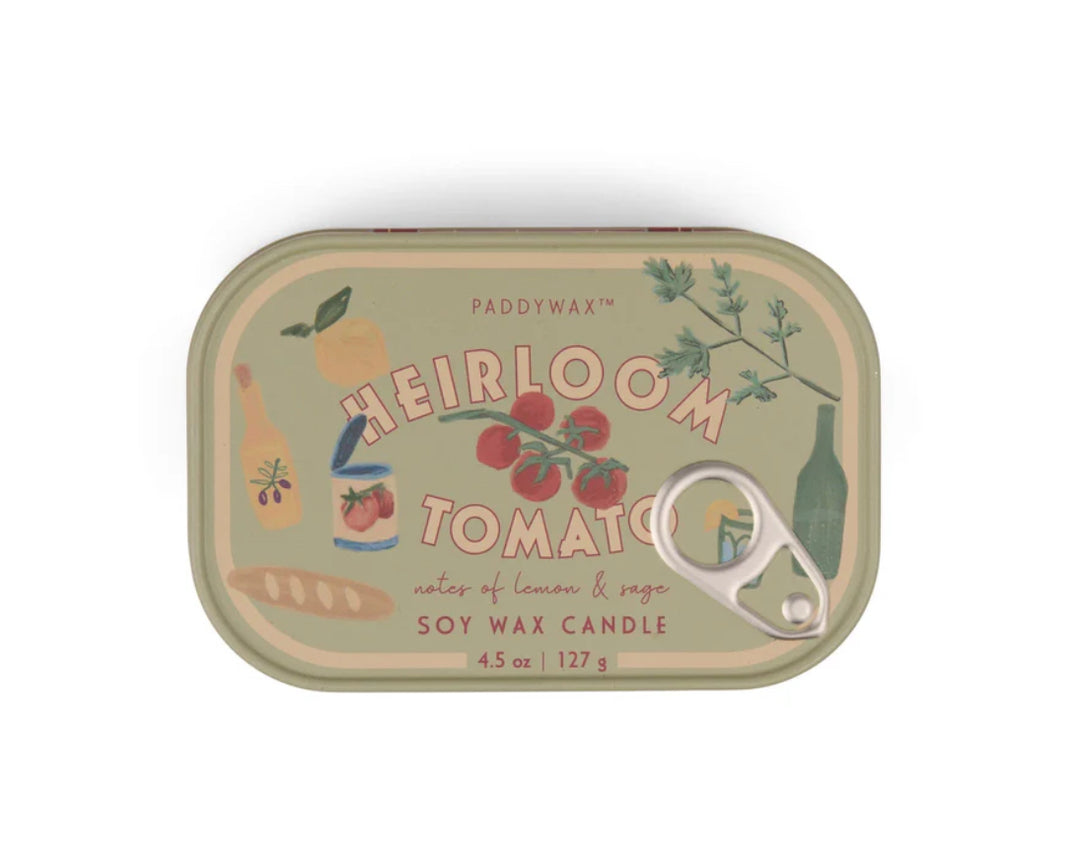 Paddywax Bistro Heirloom Tomato 4.5oz Tin Candle