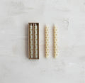 Creative Co-Op Unscented Taper Candles 3D Gold Dots