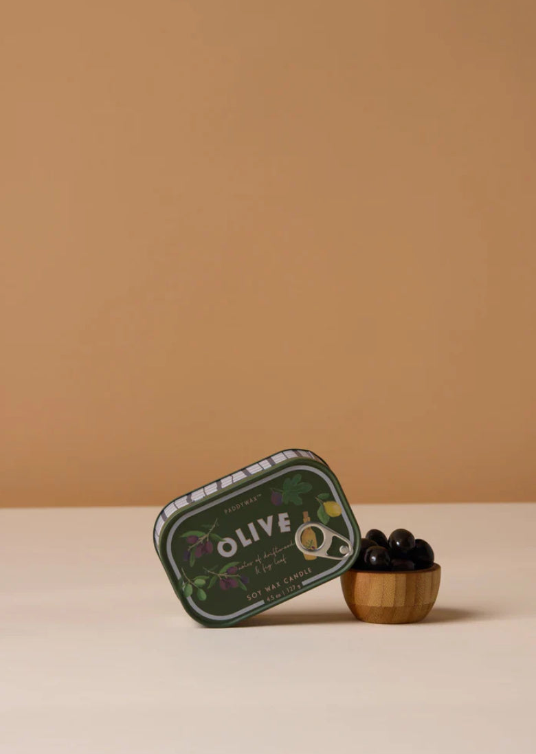 Paddywax Bistro 4.5oz Fig and Olive Tin Candle - Thumbnail 2