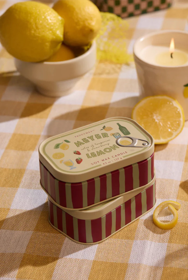 Paddywax Bistro 4.5oz Meyer Lemon Tin Candle