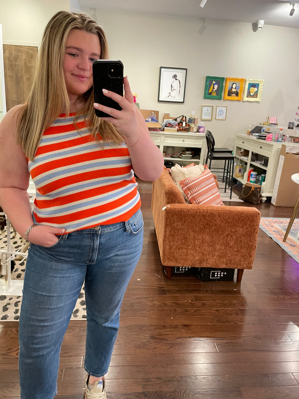FRNCH Striped Summer Tank