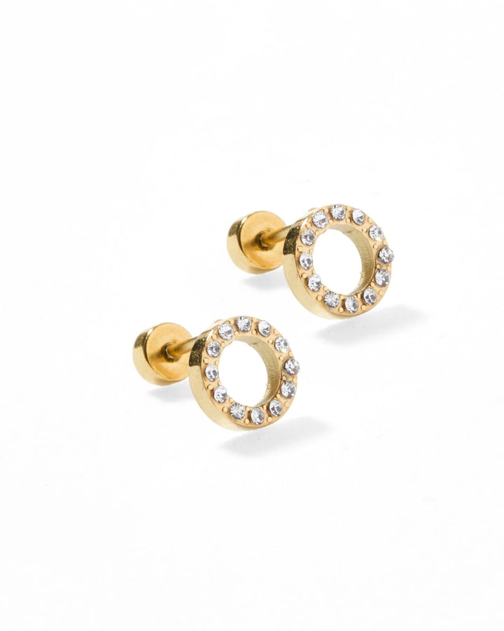 Linny & Co Screwback Stud Earring Lainey Gold