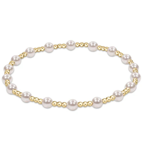 Enewton Classic Sincerity Pattern 4MM Bead Bracelet Pearl