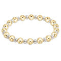 Enewton Pearl Grateful Pattern 4MM Bead Bracelet 6MM Gold