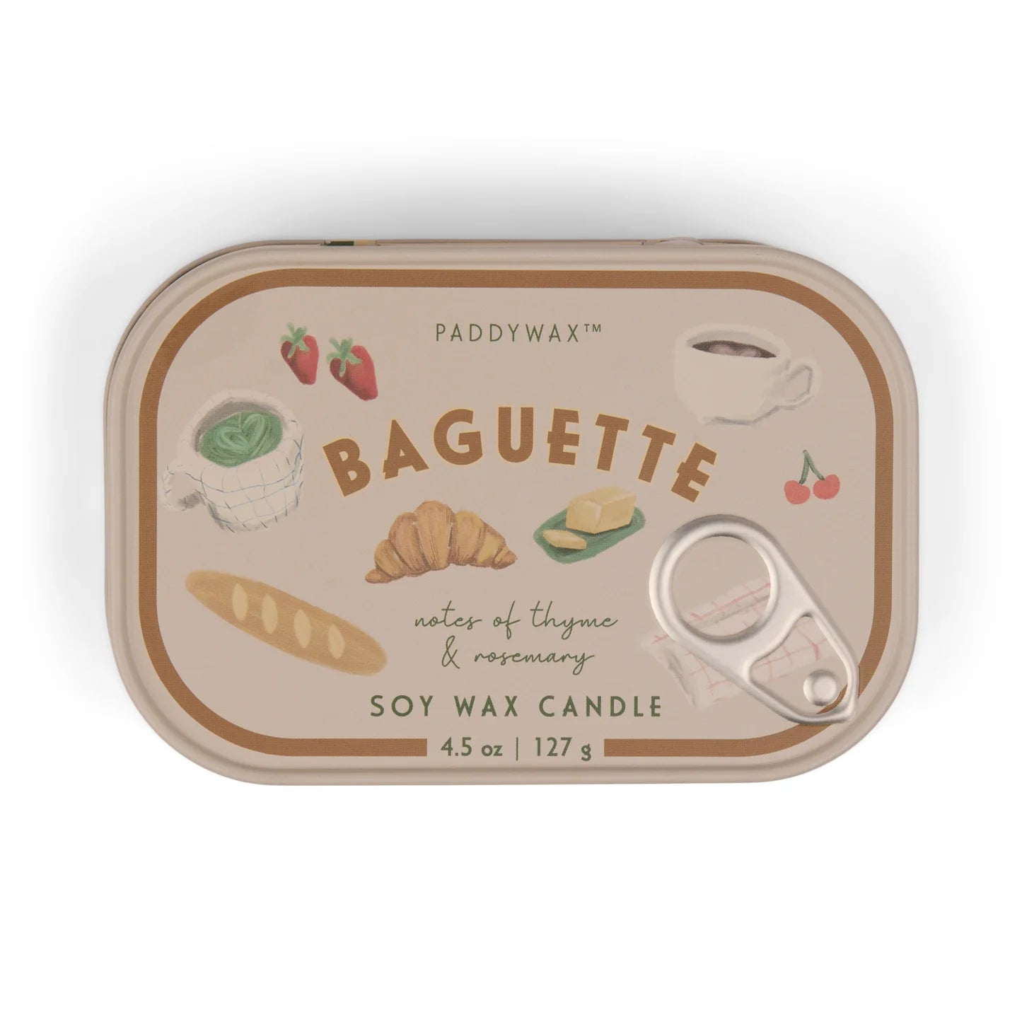 Paddywax Bistro 4.5oz French Baguette Tin Candle