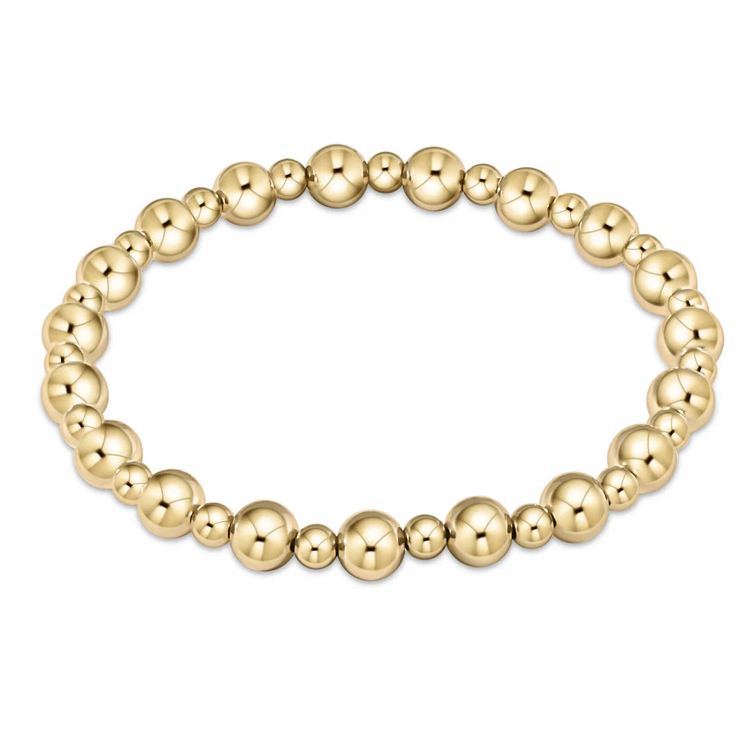 Enewton Classic Grateful Pattern Bead Bracelet Gold