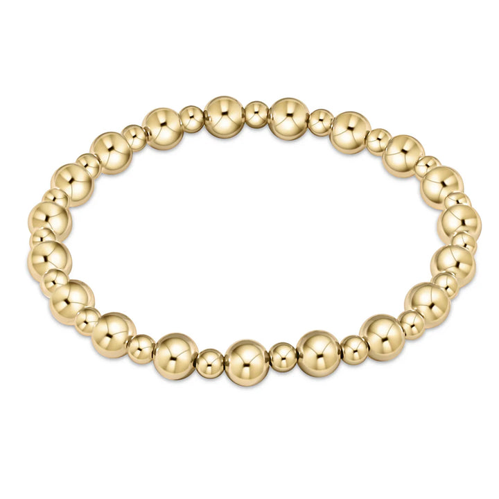 Enewton Classic Grateful Pattern Bead Bracelet Gold