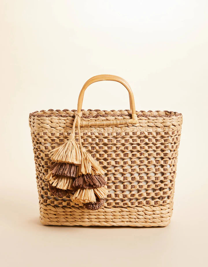 Papyrus Basket Tote Brown - Spartina