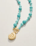 Spartina Blue Beaded Charm Necklace