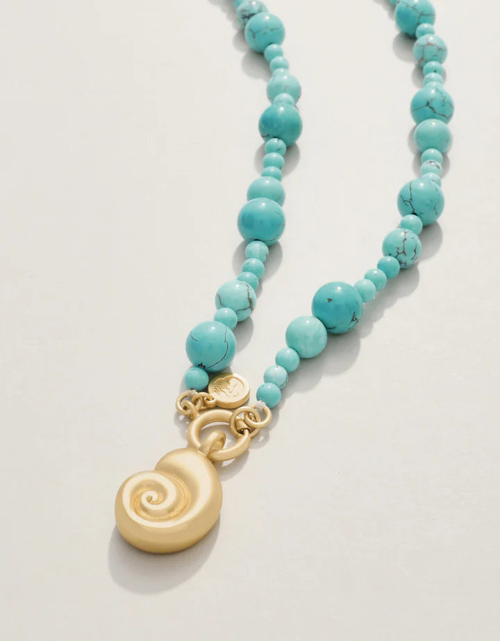 Spartina Blue Beaded Charm Necklace