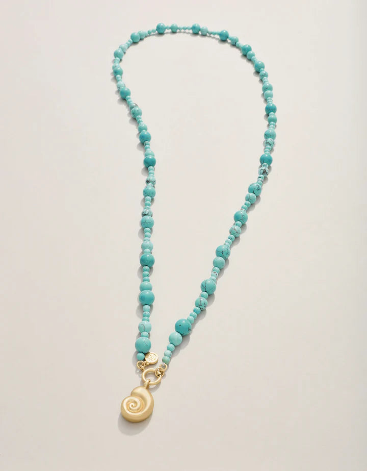 Spartina Blue Beaded Charm Necklace