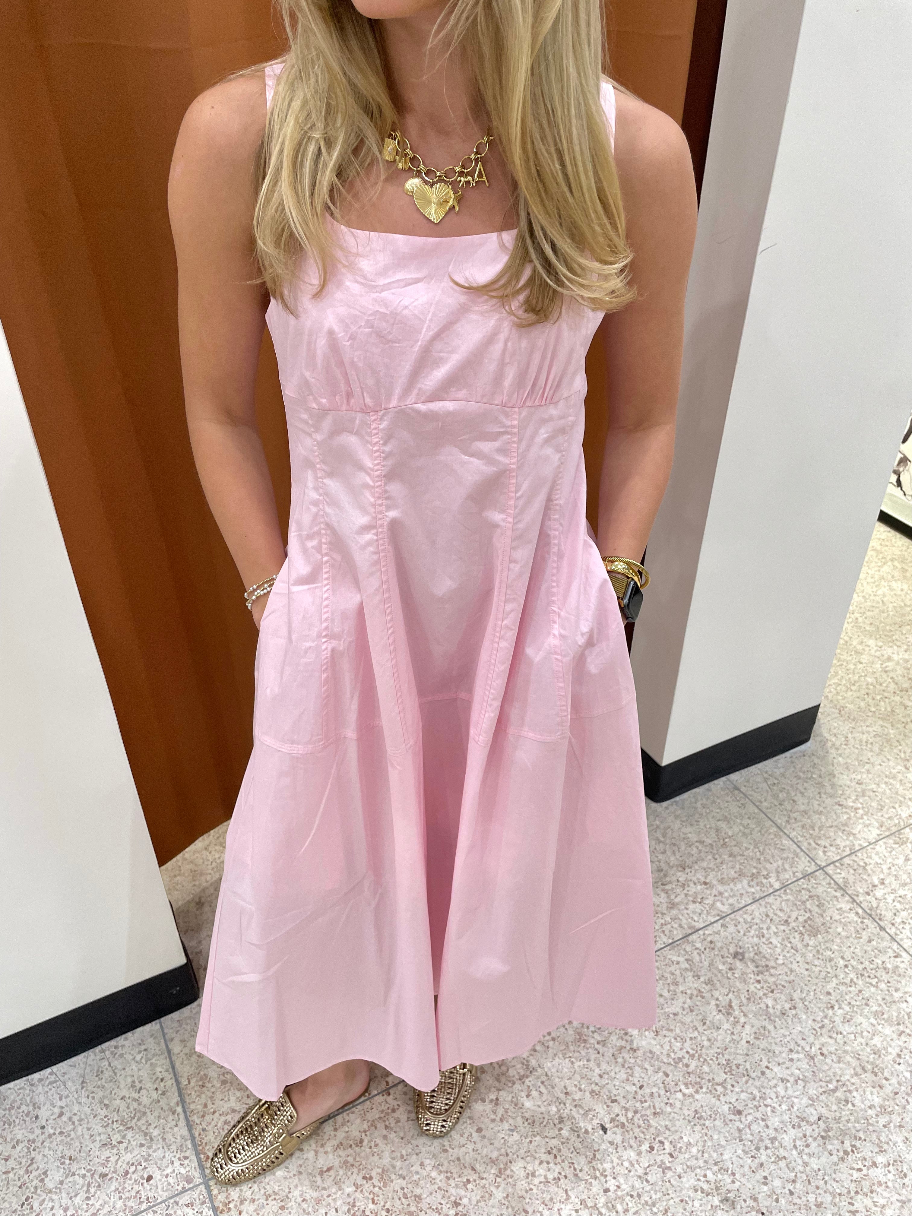 Pinch Aline Summer Dress Pink