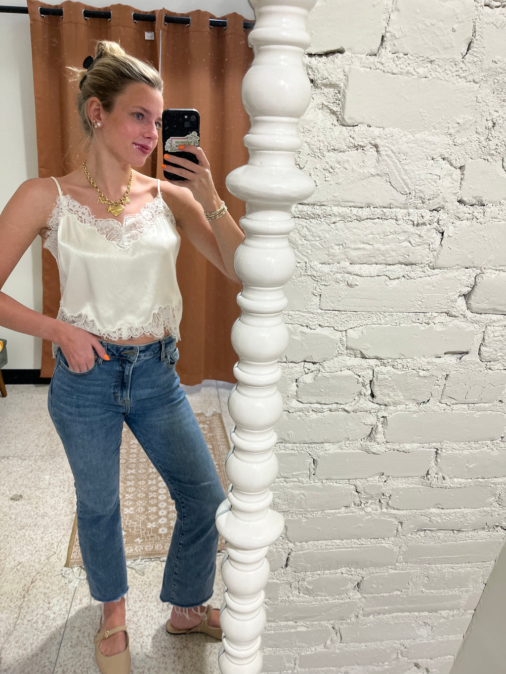 Reset Cream Lace Camisole
