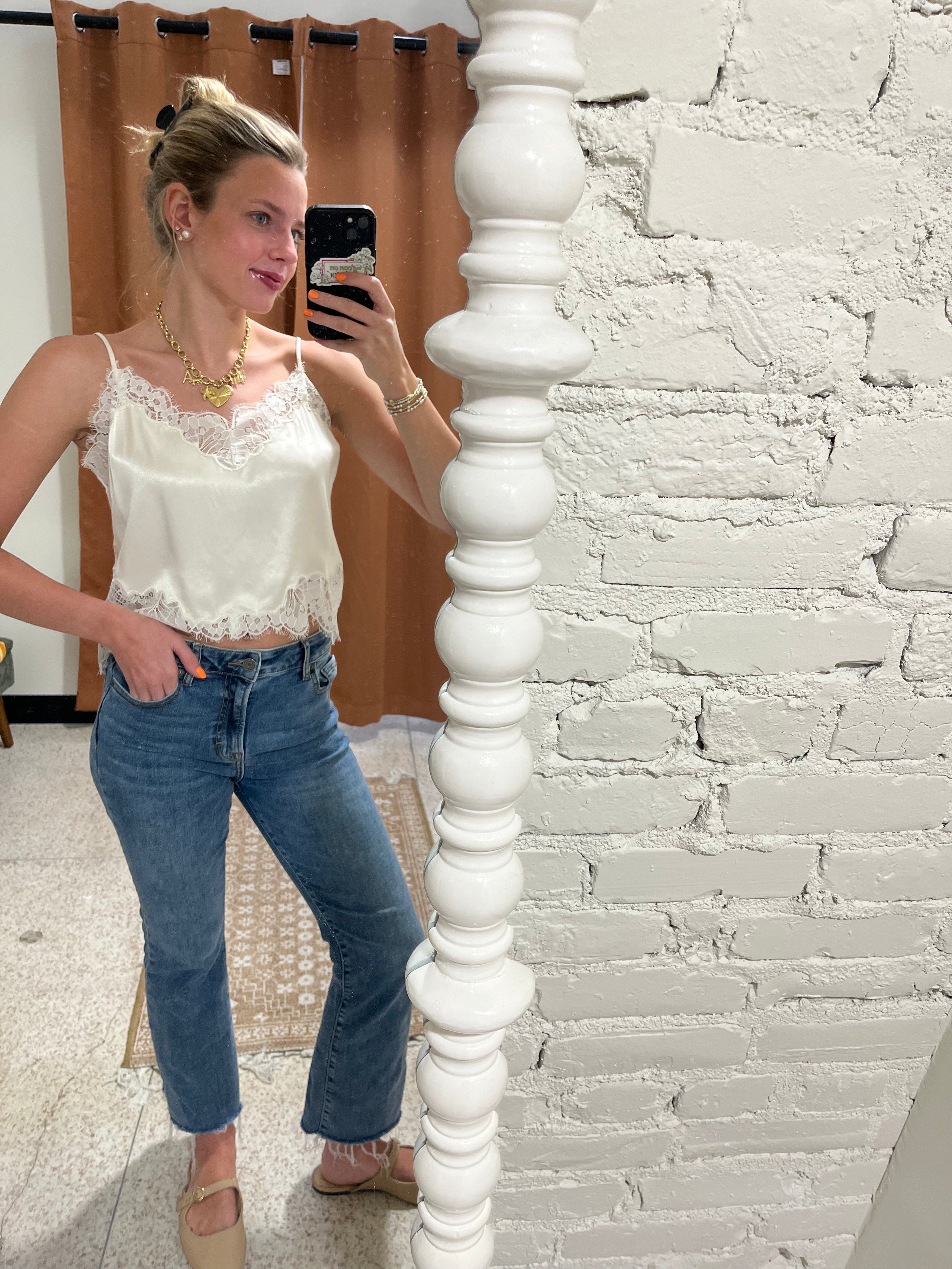 Reset Cream Lace Camisole