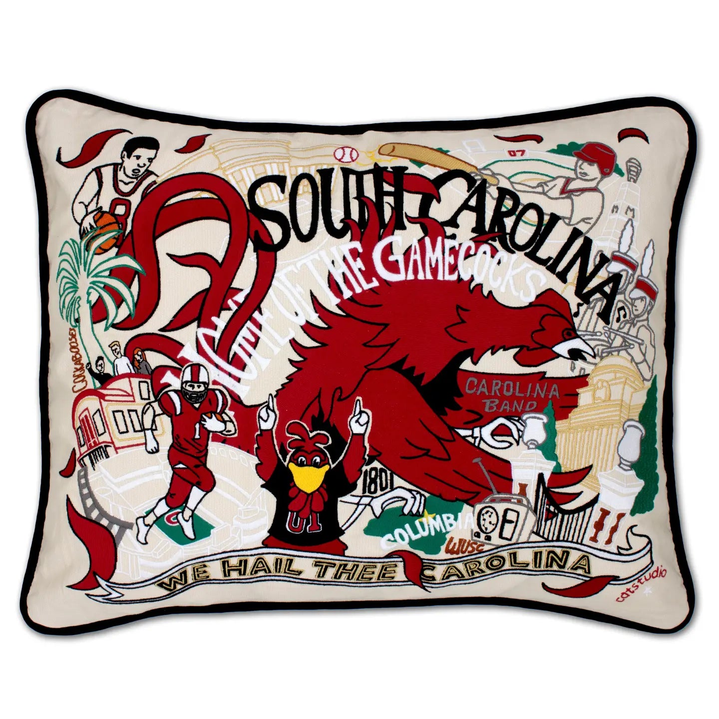 CatStudio University of South Carolina Embroidered Pillow