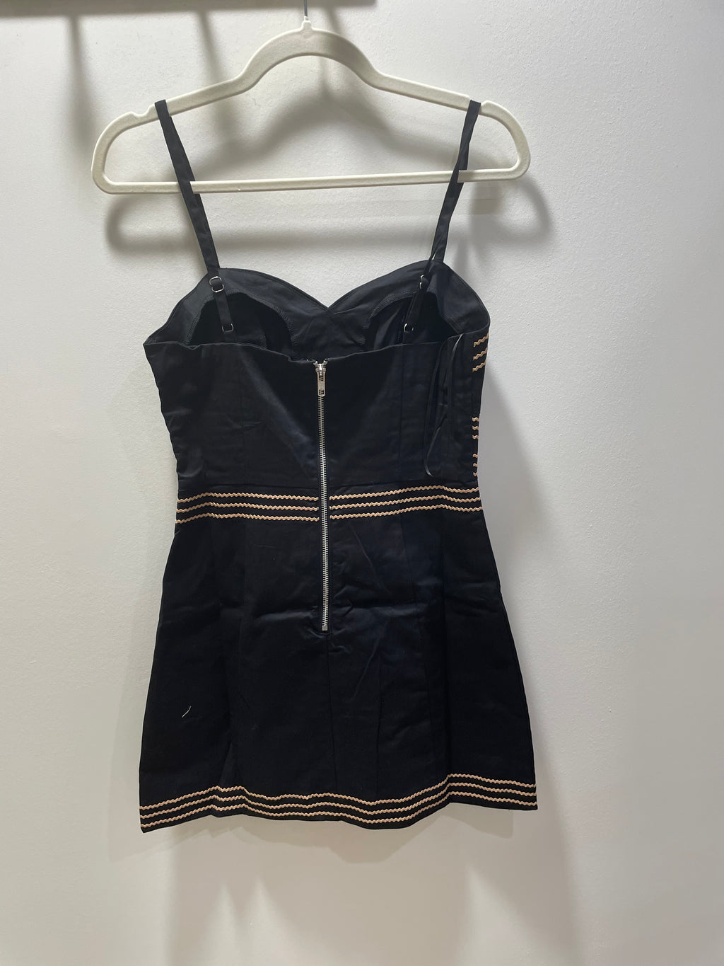 Lace Trimmed Day to Night Mini Dress
