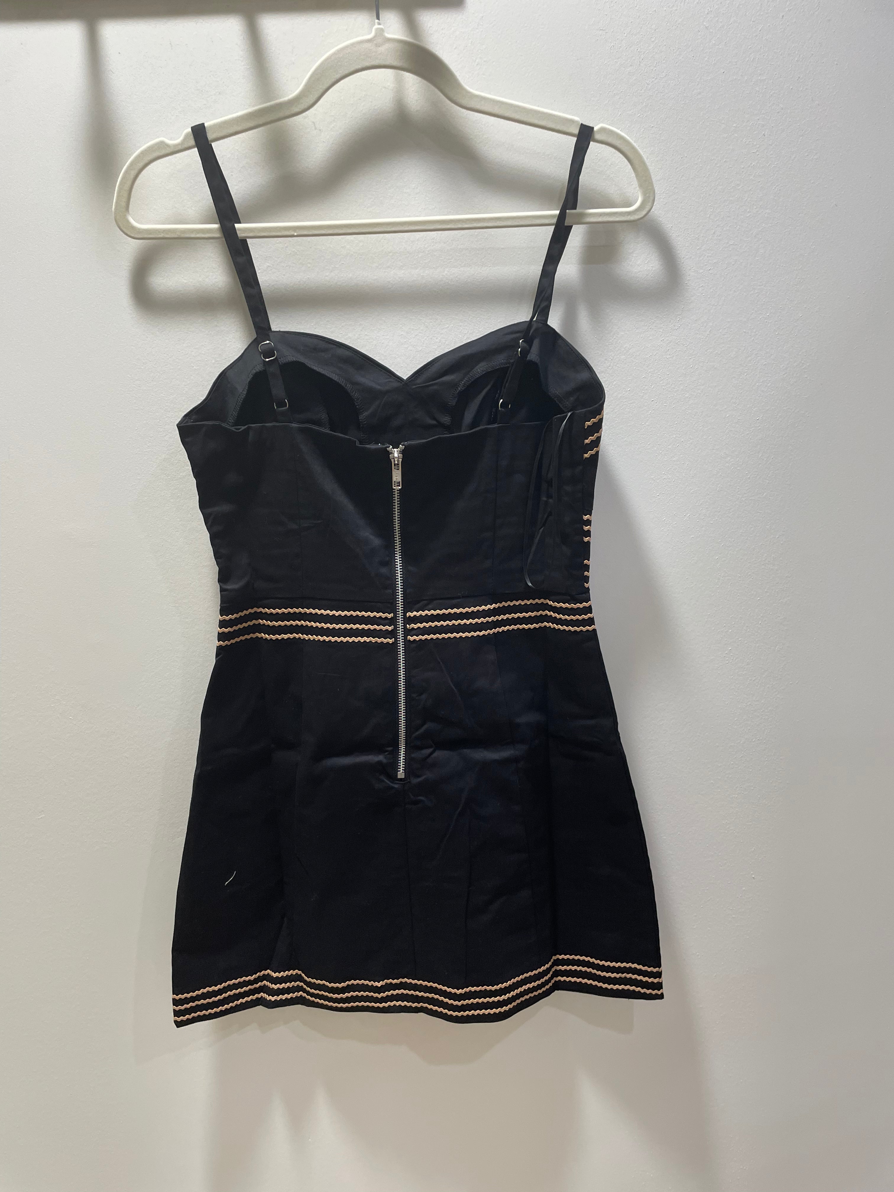 Lace Trimmed Day to Night Mini Dress