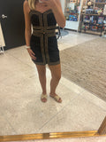 Lace Trimmed Day to Night Mini Dress