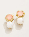 Spartina 449 Karina Pearl Stud Earrings - Peach