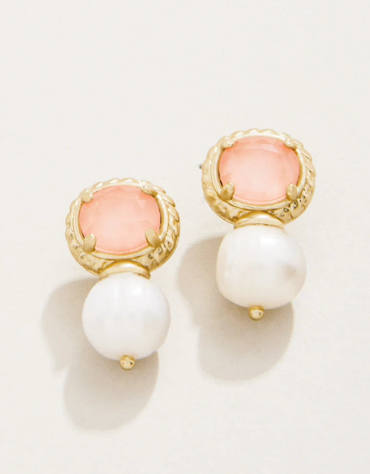 Spartina 449 Karina Pearl Stud Earrings - Peach