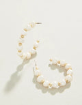 Spartina 449 Annabelle Beaded Hoop Earrings Pearl