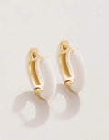Spartina 449 Clara Hoop Earrings 15mm Cream