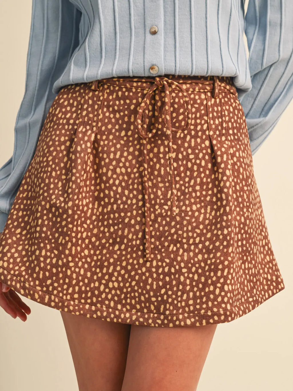 &Merci Fawn Print Mini Skort