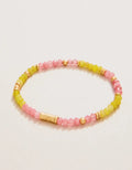 Spartina 449 4mm Stretch Bracelet Pink/Green