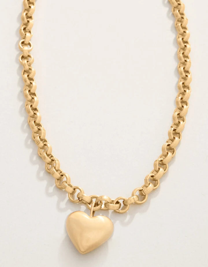 Spartina 449 Anastasia Heart Necklace 18” Gold