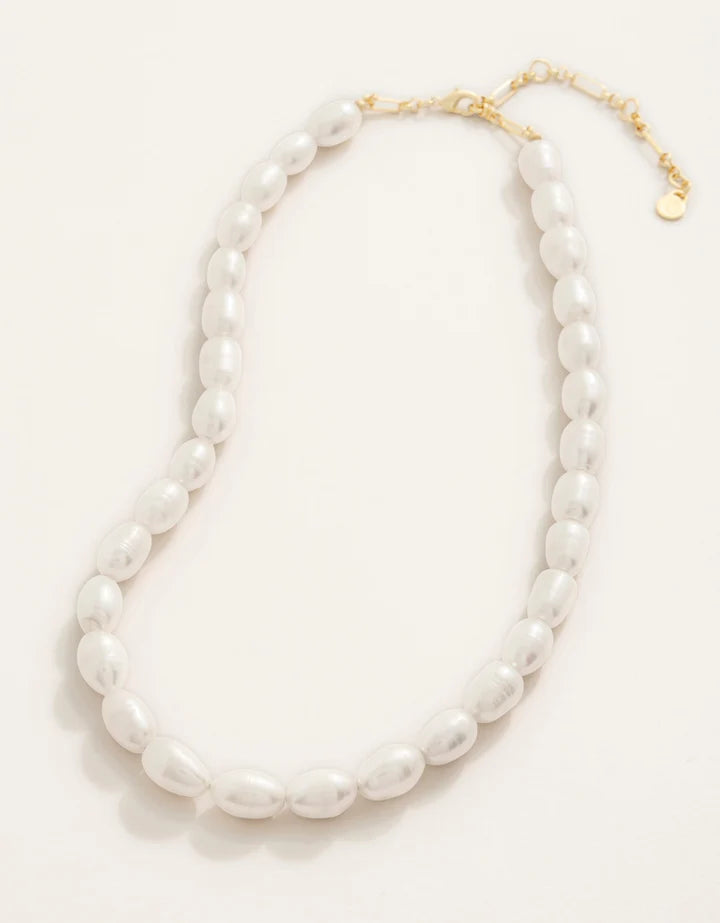 Spartina 449 Baroque Pearl Necklace 16” Pearl White