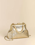 Spartina 449 Cali Clutch Gold Leather