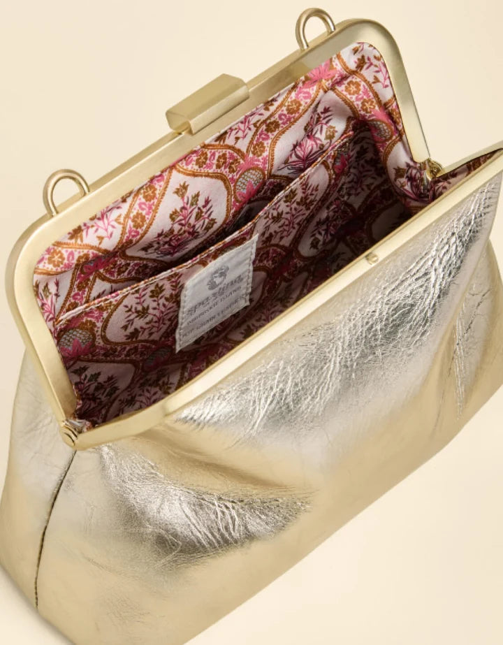 Spartina 449 Cali Clutch Gold Leather