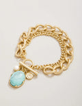 Spartina 449 Coralie Toggle Bracelet Light Turquoise