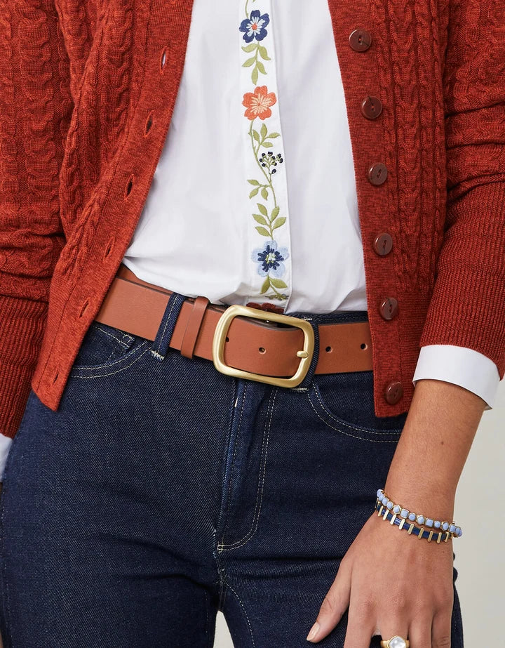 Spartina 449 Leather Belt Saddle Brown