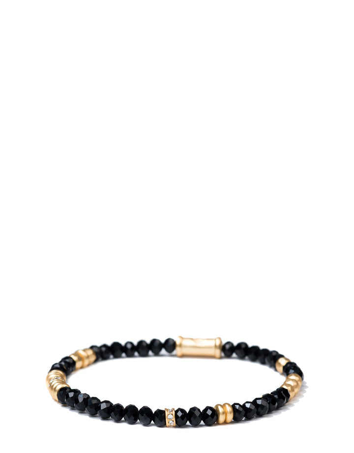Spartina 449 Stretch Bracelet 4mm Jet Black