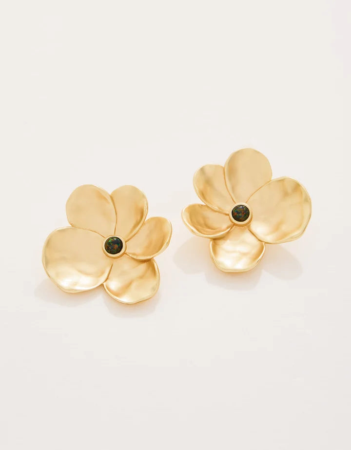 Spartina 449 Viola Earrings Black Gold