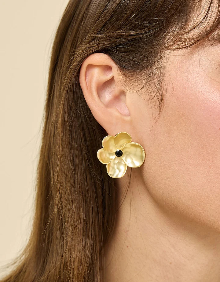 Spartina 449 Viola Earrings Black Gold