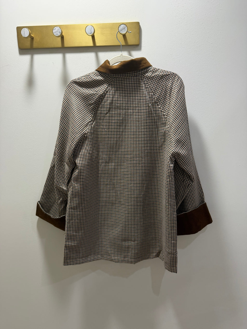 Zoe and Claire Brown Houndstooth Jacket