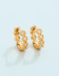 Spartina 449 Floret Hoop Earrings 15mm Crystal