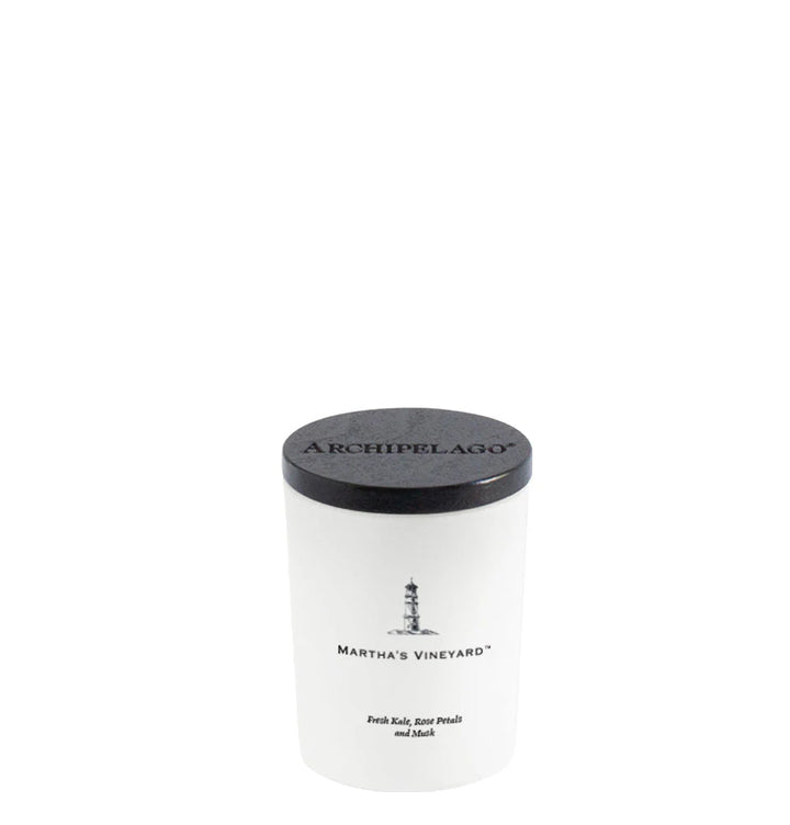 Archipelago Petite Luxe Candle - Martha's Vineyard - A blend of fresh Kale, Rose Petals, and Musk.
