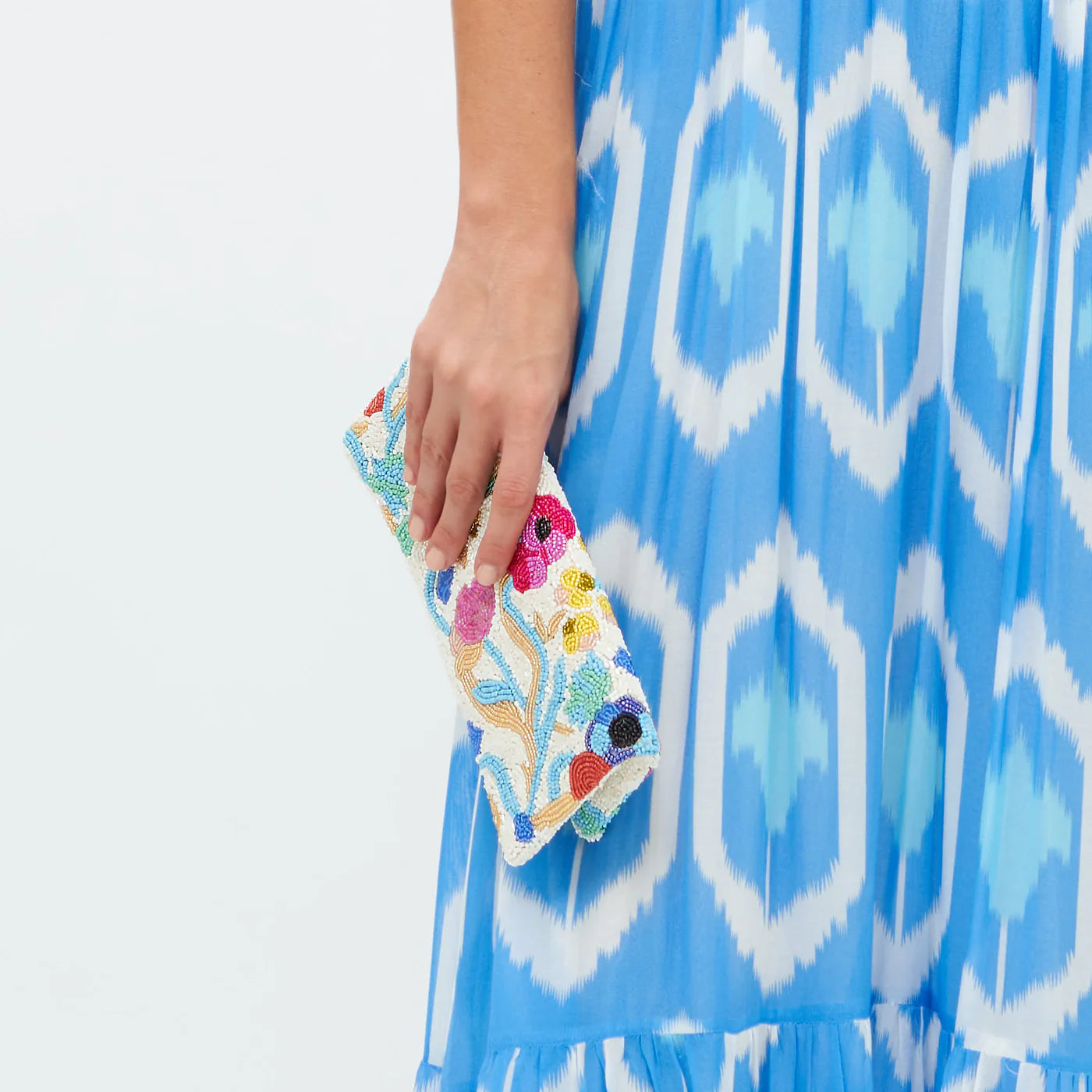 Oliphant Beaded Clutch - Zinnia Multi