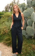 Greylin Lacey Wide Leg Navy Pants