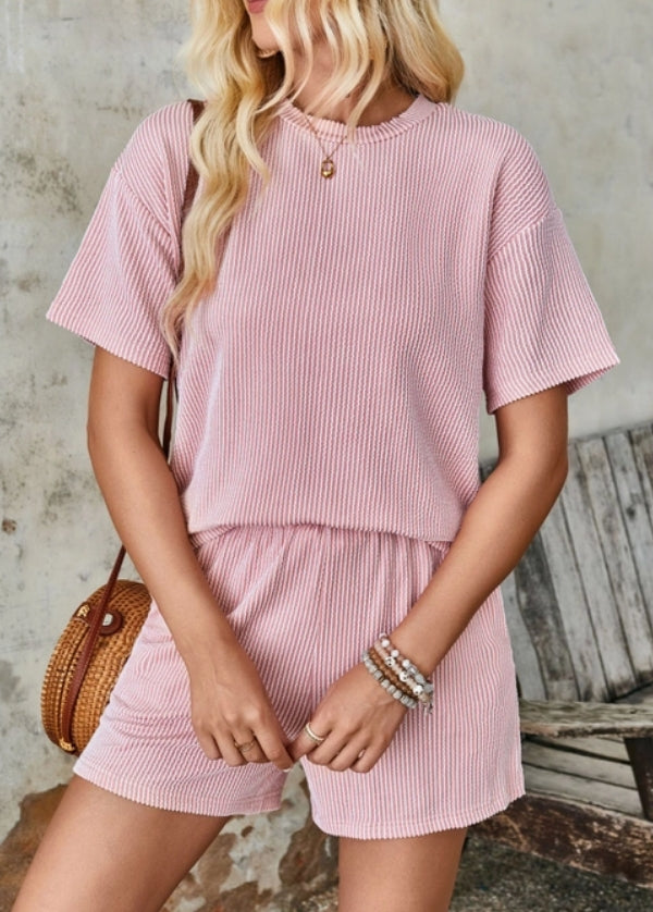 Pink Striped Summer Set