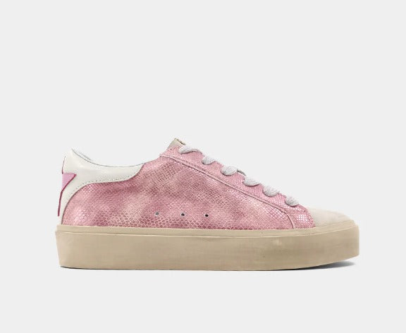 Sienna Pink Snake Sneaker