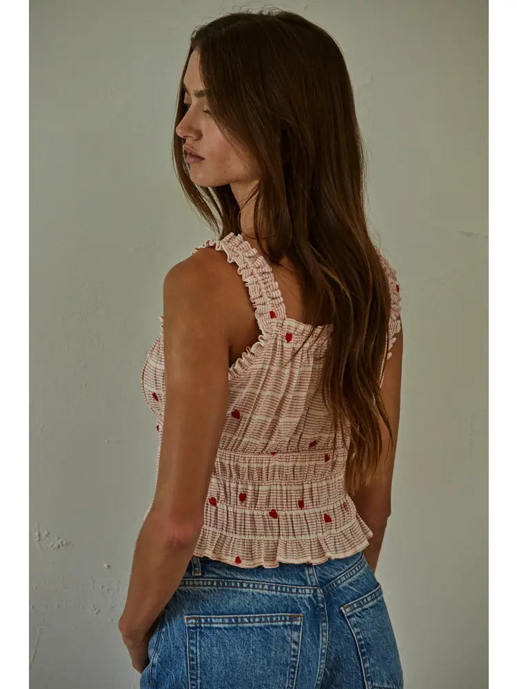 By Together Embroidered Heart Tank