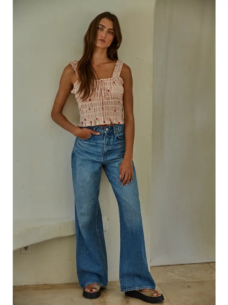 By Together Embroidered Heart Tank