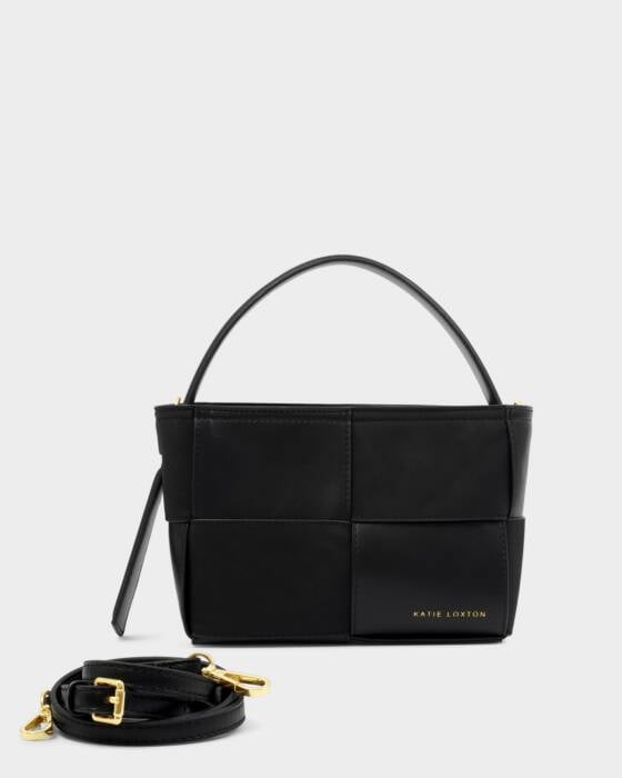 Taya Woven Suedette Top Handle Bag